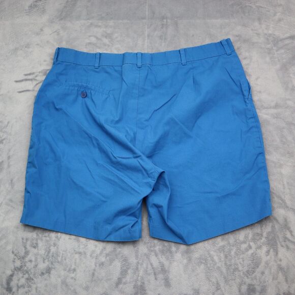 High Profile Shorts Mens 40 Blue Plain Mid Rise Flat Front Slash Pocket Chino - Picture 10 of 14